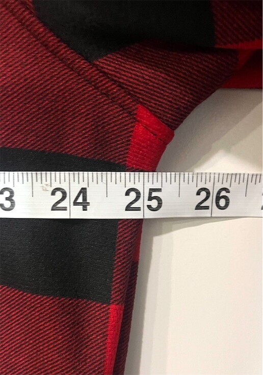 Men's Shirt Jacket XXL Red & Black Buffalo Plaid Fleece Lined Winter Hiking - Picture 9 of 15